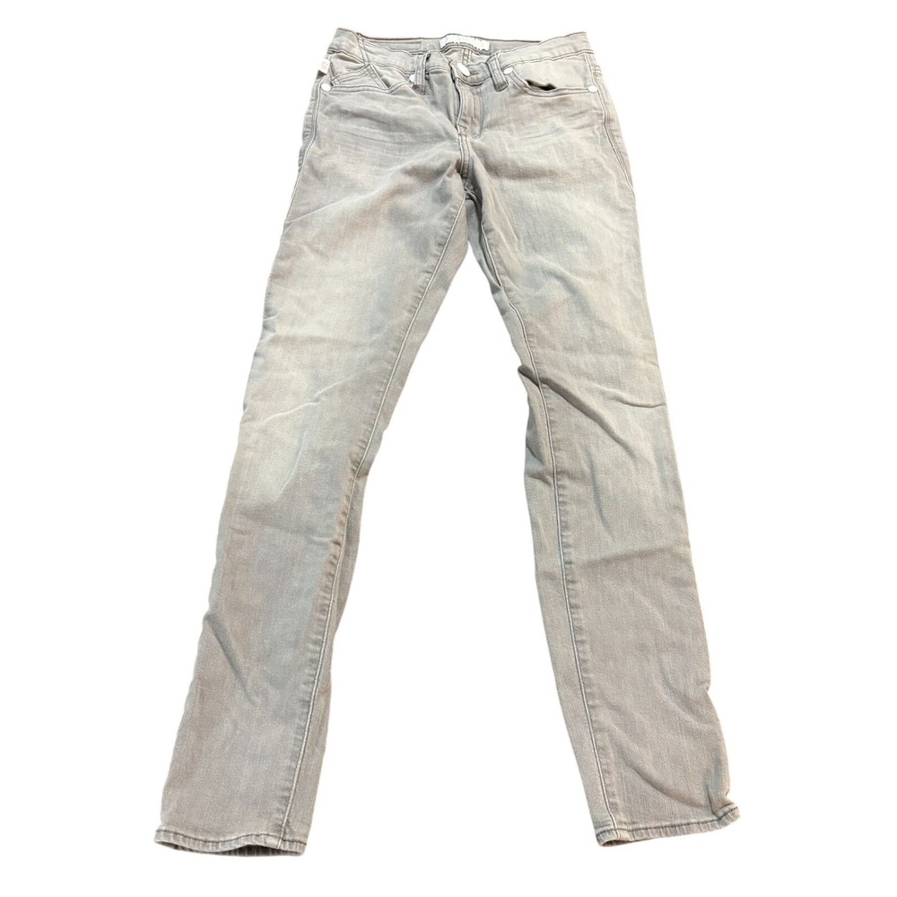 ROCK & REPUBLIC Womens 6M Gray Wash Straight Leg Stretch Denim Jeans Classic